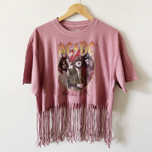 NWOT AC/DC Highway To Hell Fringe Graphic Tee - Picture 8 of 8